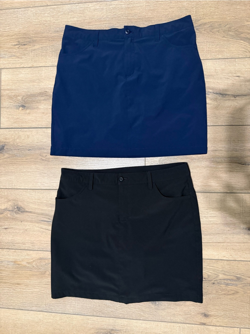 Eddie Bauer Bundle of 2 Athletic Outdoor Hiking Skirts Size 12 Black Navy